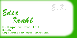 edit krahl business card